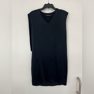 Allsaints navy blue V neck shift dress